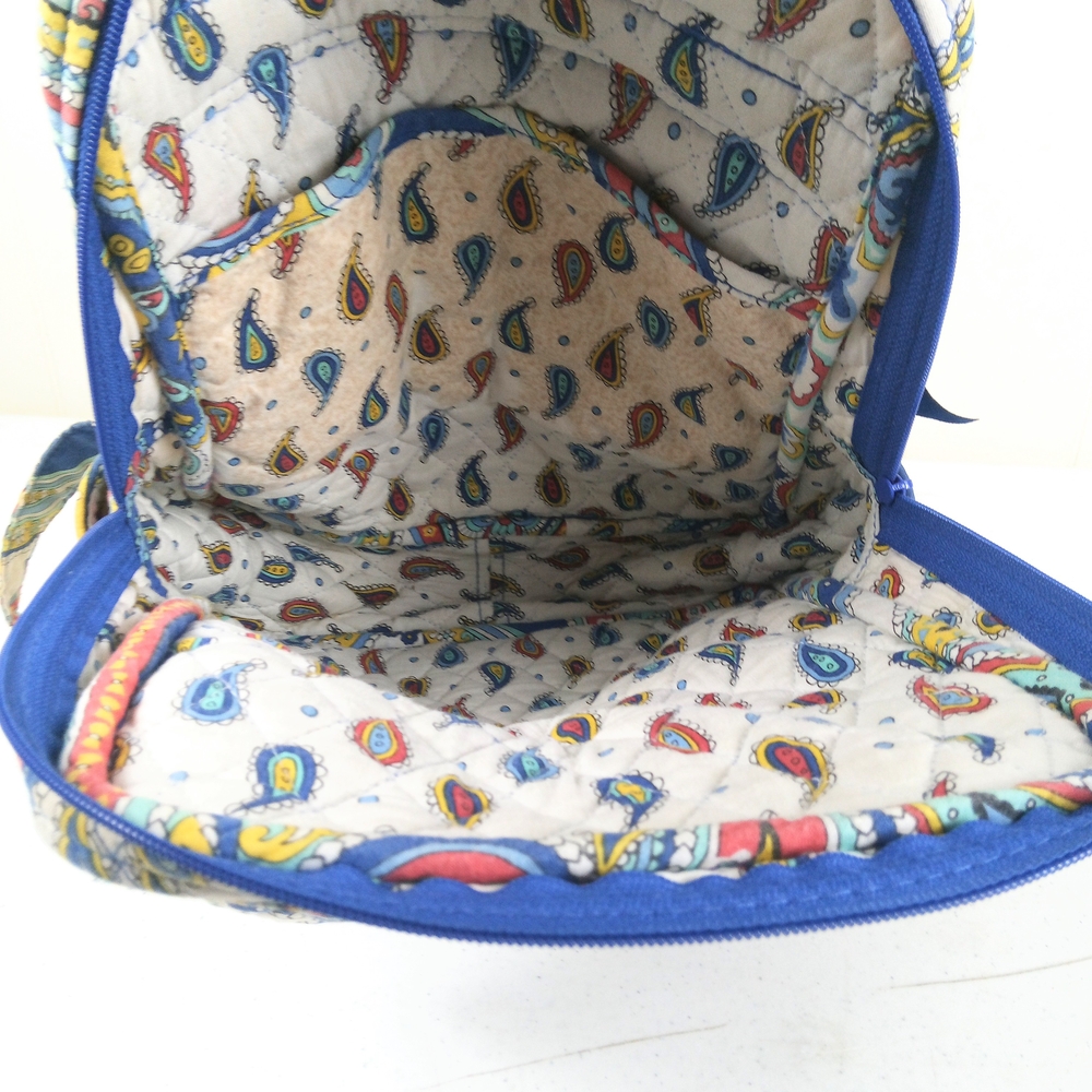 Vera Bradley Marina Paisley Medium Backpack Floral Quilted Cotton Retired 2013 - Picture 6 of 10
